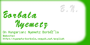 borbala nyemetz business card